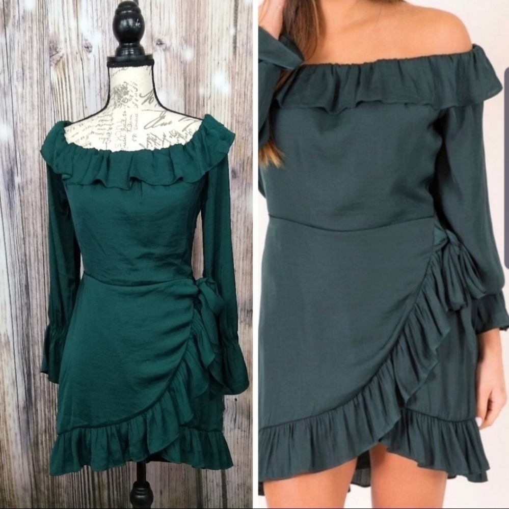 𝅺Naked Zebra Flounce Ruffle Wrap Style Skirt Dress